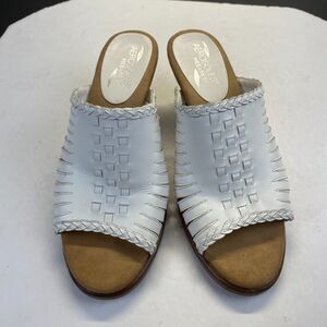 Aerosoles Women's Slide Heeled Rest Comfort Sandals, White US Size 8.5 M